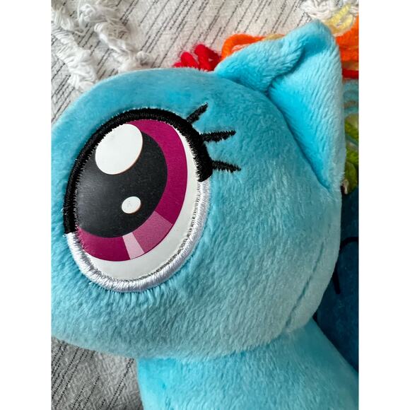 My Little Pony Rainbow Dash Plush 7" Yarn Mane Tail Stuffed Animal Toy 2020 Blue - Picture 7 of 9